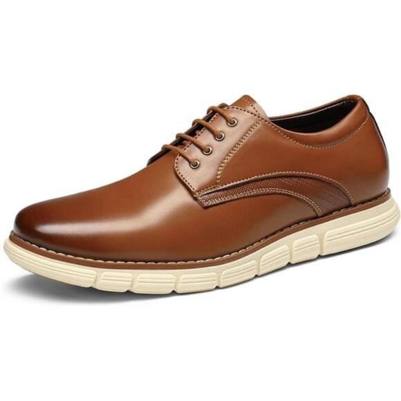 Men's Crossflex Dress Sneakers Casual Oxford Formal Shoes - Picture 1 of 8
